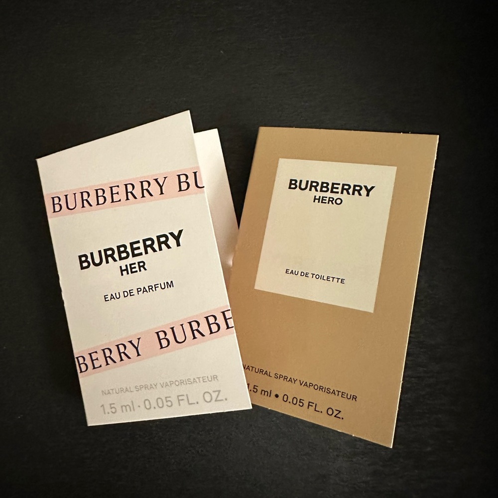 2 Pieces Burberry Perfume Samples . New
